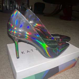 Iridescent Katy Perry heels.